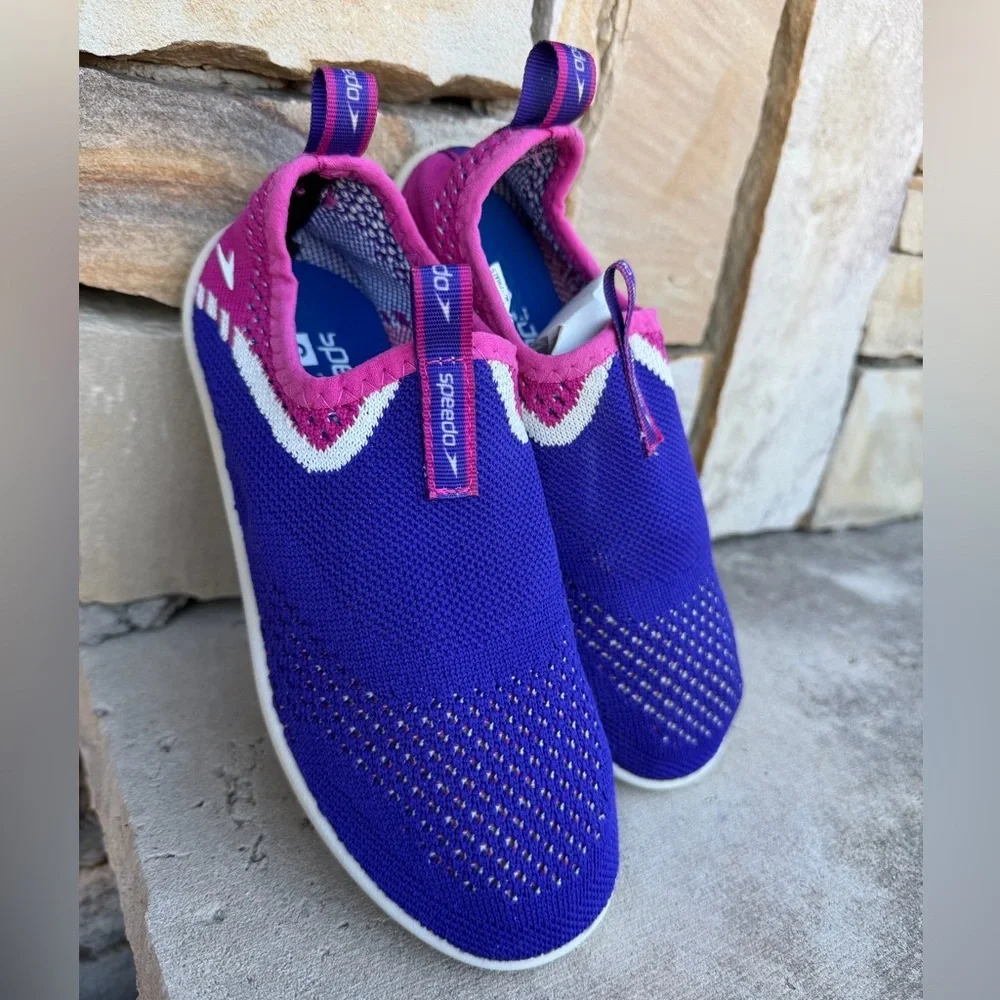 Speedo Junior Surf Strider Kids Water Shoes in Purple and Pink Sz-S (13-1).‎ G